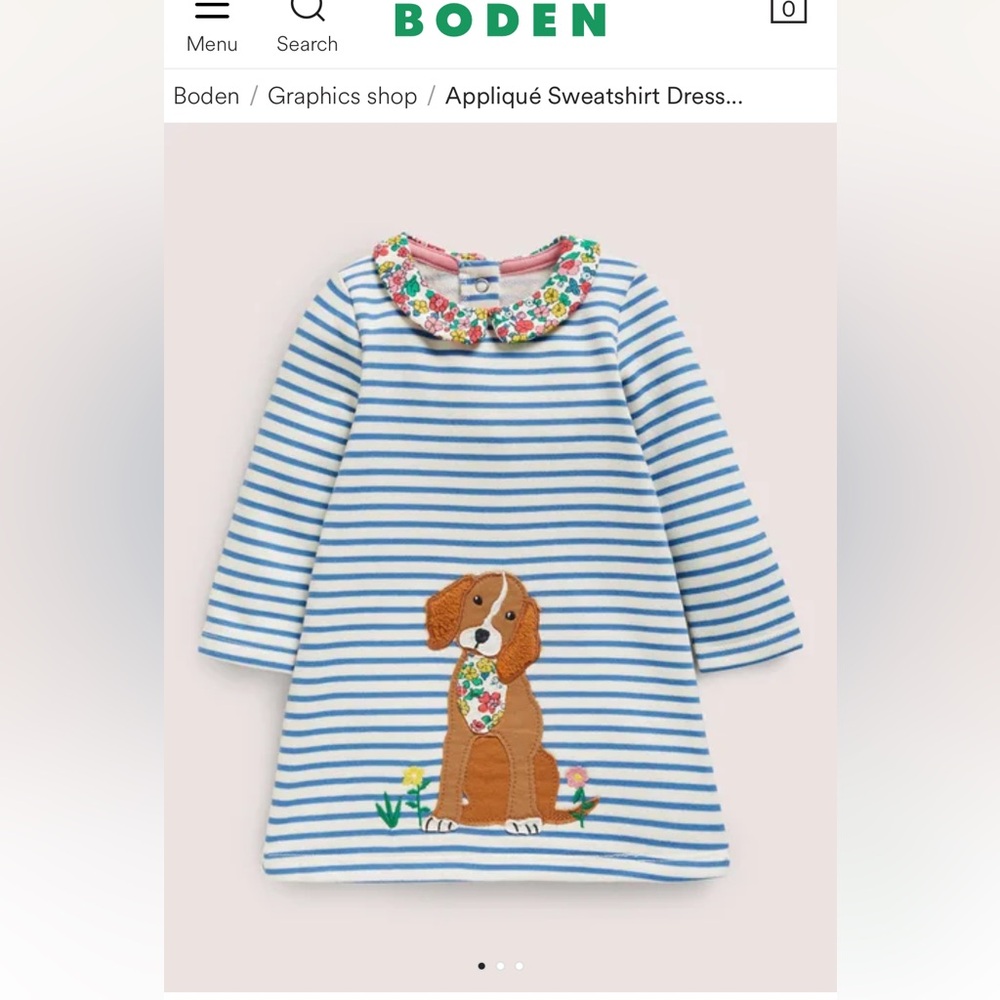 Boden Dog Appliqué Dress